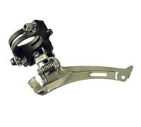 FUANA Desviador delantero para bicicleta de carretera de 2 x 7 - 11 velocidades para montaje de abrazadera con adaptador de 31,8 mm/34,9 mm, kit de reparación de bicicleta plateado