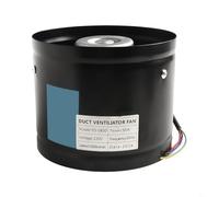 FUANA Eficiente extractor de humo, 180 mm de diámetro, perfecto para restaurantes y cafeterías (negro)