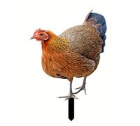FUANA Estaca acrílica para jardín de aves de corral para decoración al aire libre, adorno de patio resistente a la intemperie para césped, patio y pasarela, decoración de inserción de suelo de