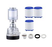 FUANA Extensor de filtro aireador de grifo de cocina con rotación de 360° y diseño antisalpicaduras para purificación de agua, algodón ABS + polipropileno, 13 x 5,5 cm C