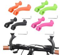 FUANA Extremos de manillar de bicicleta MTB de 21,8 a 22,2 mm, ergonómicos para bicicletas de montaña, 1 par, kit de reparación de bicicletas negro