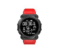 FUANA FD68 - Reloj inteligente impermeable con monitoreo de presión arterial, pantalla redonda a color, rastreador de fitness para Android, compatible con dispositivos Android, rosa y rojo