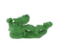 FUANA Figura de dragón chino de Feng Shui de madera, 10 cm, decoración del zodiaco para el hogar y la oficina, tallada en madera hecha a mano con simbolismo auspicioso