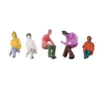 FUANA Figuras realistas de pasajeros sentados para modelo de tren, 200 piezas de 1 figuras pintadas a escala 100