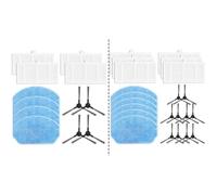 FUANA Filtros trapeador Kit de cepillos laterales para Nedis WIFIVCB01 WIFIVCR001CBK Accesorios para aspirador Consumibles de fregona giratoria