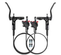 FUANA Freno de disco hidráulico de doble pistón para bicicleta de montaña, 1450 x 800 mm, para disco de 160 mm, 180 mm, 203 mm, kit de reparación de bicicletas de freno delantero y trasero