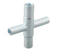 FUANA Funcionamiento suave de la válvula de agua con llave de cruz plateada para baño, práctica llave para gestión del agua