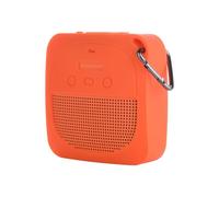 FUANA Funda de silicona a prueba de golpes para altavoz portátil Bose SoundLink, funda protectora ligera con diseño anticaídas, se adapta a 14 x 13 x 4 pulgadas, naranja y naranja