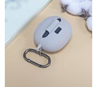 FUANA Funda de silicona para Baseus BC1, ajuste protector con resistencia a los arañazos, diseño ligero para un fácil transporte, cable de auriculares blanco y negro