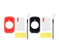 FUANA Funda de silicona para Garmin Edge 530 con protector de pantalla de vidrio templado para bicicleta de carretera o montaña, kit de reparación de computadoras
