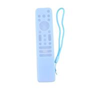 FUANA Funda de silicona para mando a distancia Sony RMF-TX920U/TX910U, funda protectora a prueba de golpes antideslizante con cordón, ajuste flexible para control de voz de TV, color negro y azul