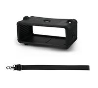FUANA Funda de silicona para Marshall Emberton III con correa para el hombro, funda protectora ligera para polvo, arañazos e impactos, cable de auriculares negro