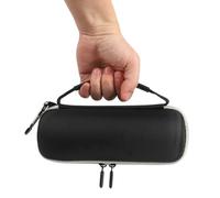 FUANA Funda de viaje rígida de EVA ajustable para JBL GRIP - Protector de altavoz portátil impermeable con diseño compacto de 22 x 9 x 9 cm, cable de auriculares negro