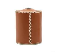 FUANA Funda para depósito de gas de camping, material de cuero, elige entre negro, marrón o blanco, Brown, L