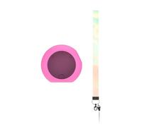 FUANA Funda protectora de silicona para Punirunes Virtual Pet, 8,1 x 7,5 x 6 cm, ligera, antigolpes, con cordón, para dispositivo Punirunes, cable de auriculares azul/morado/rosa/rojo