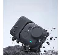 FUANA Funda protectora de silicona suave para Insta360 Go Ultra, 79,5 x 36,8 x 54 mm, funda ligera a prueba de golpes con ajuste preciso, paquete de 2 con cordón para auriculares