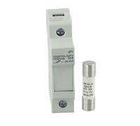 FUANA Fusible solar de 1000 V CC con soporte, cadena fotovoltaica de 30 A para protección, plástico resistente a altas temperaturas, paneles solares fáciles de instalar, color blanco