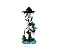 FUANA GRS - Estatua solar de jardín con linterna, resina reciclada GRS resistente a la intemperie, decoración al aire libre, brillo 8H para patio y césped