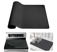 FUANA Heat - Alfombrilla de silicona para estufa, 28 x 20 pulgadas | Alfombrilla de silicona para estufa eléctrica, 28 x 20 pulgadas, protector superior de vidrio térmico