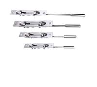 FUANA Hebilla de puerta de seguridad oculta de acero inoxidable 304 con pestillo integrado para una mayor protección, resistente al agua y al robo, cerradura de puerta de fácil operación