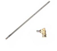 FUANA Herramienta de limpieza de tanque de agua y gas para camiones grandes, accesorio de lavado a presión de metal de 55 cm con chorro de ventilador unidireccional, compatible con válvula de 1/4