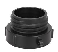 FUANA IBC - Adaptador S60x6 a 2 pulgadas para rosca macho BSP, PE para conector de salida de tanque con sello IBC Container Groove Connection, 60 mm