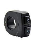 FUANA Interruptor de luz eléctrico para bicicleta eléctrica y scooter, tipo botón de 12-72 V con cable de 148 mm, ABS impermeable para manillar de hasta 22,5 mm, kit de reparación de bicicletas