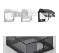 FUANA Interruptor de techo con cable de tracción de baño con cubierta de enchufe impermeable, hebilla de bloqueo y diseño elevado para un fácil acceso y cerradura de puerta de seguridad