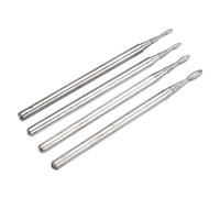 FUANA Juego de 10 brocas de 2,35 mm con cabeza de esmeril de 0,8 a 6 mm para pulido de tallado de metal y vidrio de jade, color plateado