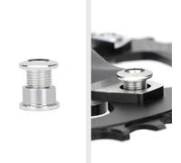 FUANA Juego de 12 tornillos y tuercas para platos individuales, dobles y triples, cierres de aleación de 6,5 mm/8,5 mm para bicicletas de montaña y carretera, kit de reparación de bicicletas