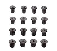 FUANA Juego de 16 perforadores centrales de acero para carpintería de 6 mm, 8 mm, 10 mm, 12 mm, alineación de agujeros de espiga y clavija, posicionamiento de muebles