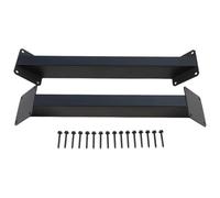 FUANA Juego de 2 soportes de soporte de 45 ángulos resistentes para pérgola, conectores de acero negro, estructuras de madera