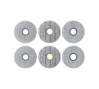 FUANA Juego de 6 almohadillas para fregona Dreame S5 para robot aspirador x50, cambio de 2 fases, 2 limpieza eléctrica y 2 paños de esponja de bloqueo de agua para suelos sin rayas