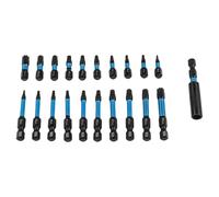 FUANA Juego de brocas Torx TT6-TT40 de acero de 21 piezas con soporte | Juego de 21 brocas Torx TT6-TT40 de acero con soporte de 7,6 cm, puntas de destornillador oxidadas en caja de almacenamiento