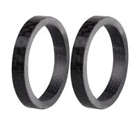 FUANA Juego de espaciadores de vástago de fibra de carbono para arandelas (2 piezas) gigante para TCR para PRO/para PP para PRO/XTC para PRO, 31,8 mm ID, 3/5/10/15/20 mm de grosor, negro 5 mm