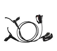 FUANA Juego de frenos de disco hidráulicos para bicicleta de montaña con 2 rotores de 160 mm, pinzas de doble pistón, aleación de aluminio, kit de reparación de bicicletas compatible con Shimano