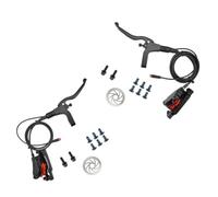 FUANA Juego de frenos de disco hidráulicos para bicicleta eléctrica con doble calibrador, cable impermeable de 2 pines, bomba de aluminio CNC, almohadillas de metal sinterizado, para discos de 160 mm