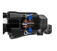 FUANA Juego de frenos hidráulicos de 2 pistones para delantero derecho de 800 mm y trasero izquierdo de 1450 mm con pinza de aleación de aluminio, kit de reparación de bicicletas compatible con aceite