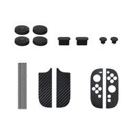 FUANA Juego de fundas de silicona para el pulgar para Nintendo Switch2 con calcomanías de protección contra el polvo y red de cubierta, paquete de 4 protectores de joystick