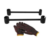 FUANA Juego de llaves ajustables para bisagras de puerta, herramienta de acero para bisagras de bandera de 8 a 25 mm en fuego, sala limpia y puertas de seguridad, incluye llave negra, llave plateada y