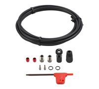 FUANA Juego de mangueras de aceite de freno de disco hidráulico para bicicleta de 2000 mm con inserto de oliva para montaje plano SRAM, compatible con HRD Red Force Apex, incluye llave T8