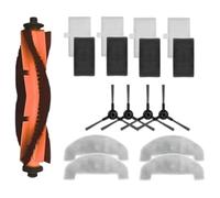 FUANA Juego de paños para fregona con filtro de cepillo lateral principal para aspiradora Mova E10/E20 Plus, accesorios de repuesto para aspiradora, accesorios de herramienta de fregona