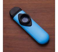 FUANA Kazoo Instrumento musical para principiantes, flauta de boca de metal con diseño de cabestrillo, compacto y ligero, regalo de fiesta para viajes, camping, senderismo, amarillo y azul