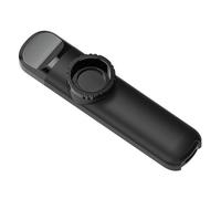 FUANA Kazoo - Instrumento musical para principiantes, flauta de boca de metal con membrana de repuesto, regalo ligero de fiesta para viajes, camping, senderismo, compatible con guitarra, azul y negro