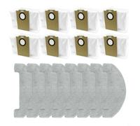 FUANA Kit de accesorios para robot MONSGA MR1 para aspiradora con paños de fregona y bolsas de polvo, almohadillas de microfibra fáciles de instalar y bolsas selladas higiénicas para pelo de mascotas