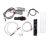 FUANA Kit de encendido de parrilla de gas 42322 para modelos Weber Summit Silver B de 4 quemadores, incluye electrodo generador, cables, botón pulsador y tornillos