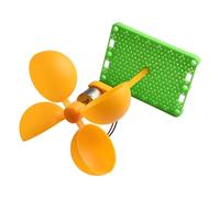 FUANA Kit de generador de turbina eólica para STEM Education Motor CC sin escobillas con cuchillas y soporte de montaje, salida de 0,1-3 V, 200-6000 RPM, construcción ABS/metal