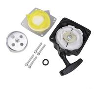 FUANA Kit de iniciación de placa de tracción para cortacésped y cortador de cepillo con componentes de metal y plástico, compatible con varios modelos, incluye 7 piezas en negro y plateado
