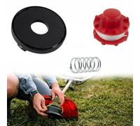 FUANA Kit de línea de bobina y tapa para recortadora de cuerdas CE-CT 36/30 LI E SOLO, AGILLO 36/255 BL, AGILLO 18/200, 2 mm de diámetro, 26.5 pies de largo, carrete de plástico con resorte y cubierta