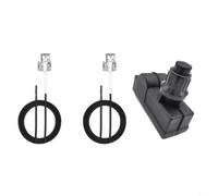 FUANA Kit de repuesto de encendedor de parrilla de gas, interruptor de encendido de pulso de 2 salidas con electrodos para cocina de barbacoa, pieza de reparación de ABS negro para exteriores